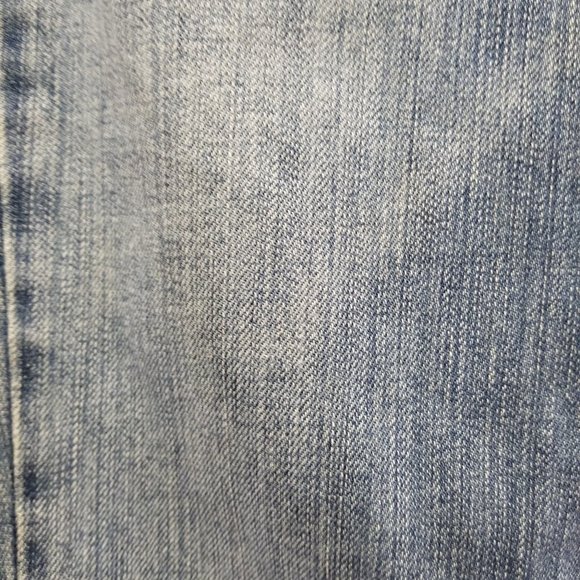 7FAM jeans 26 flare denim lightly distressed dirty aged wash U076004U-004U Y2K - Picture 3 of 16